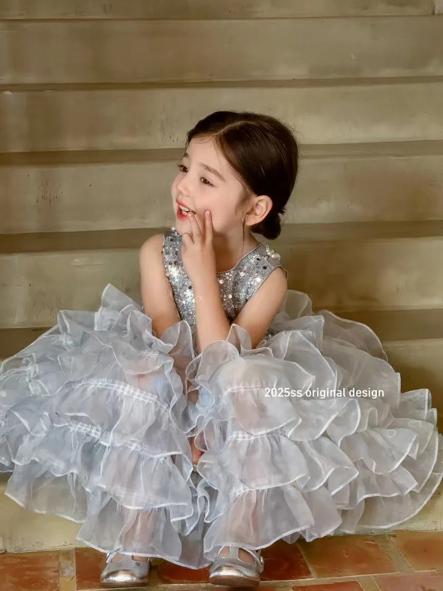 Sparkling Satin & Tulle Princess Dress: A Dream Come True for Your Little One!