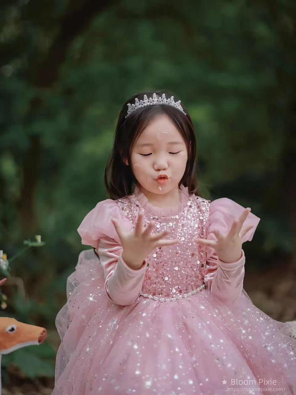 ✨Dreamy Pink Sparkle Princess Dress - Absolute Enchantment!✨