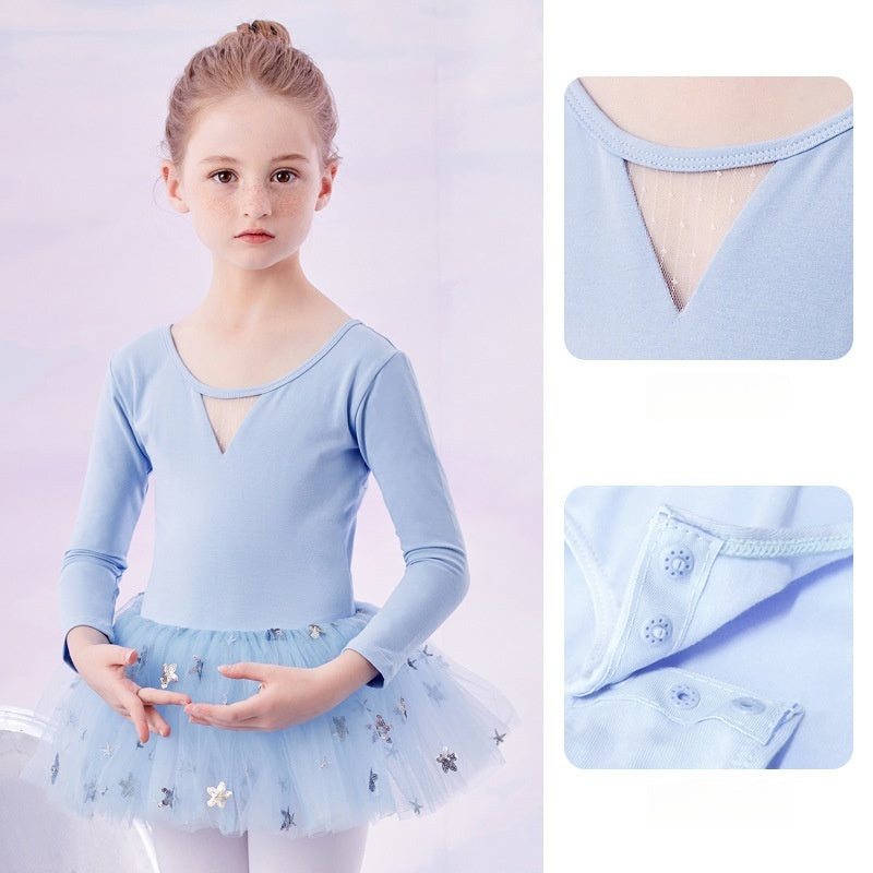 Star - Studded Ballet Tutu Dress9(A pair of dance shoes is given as a gift)