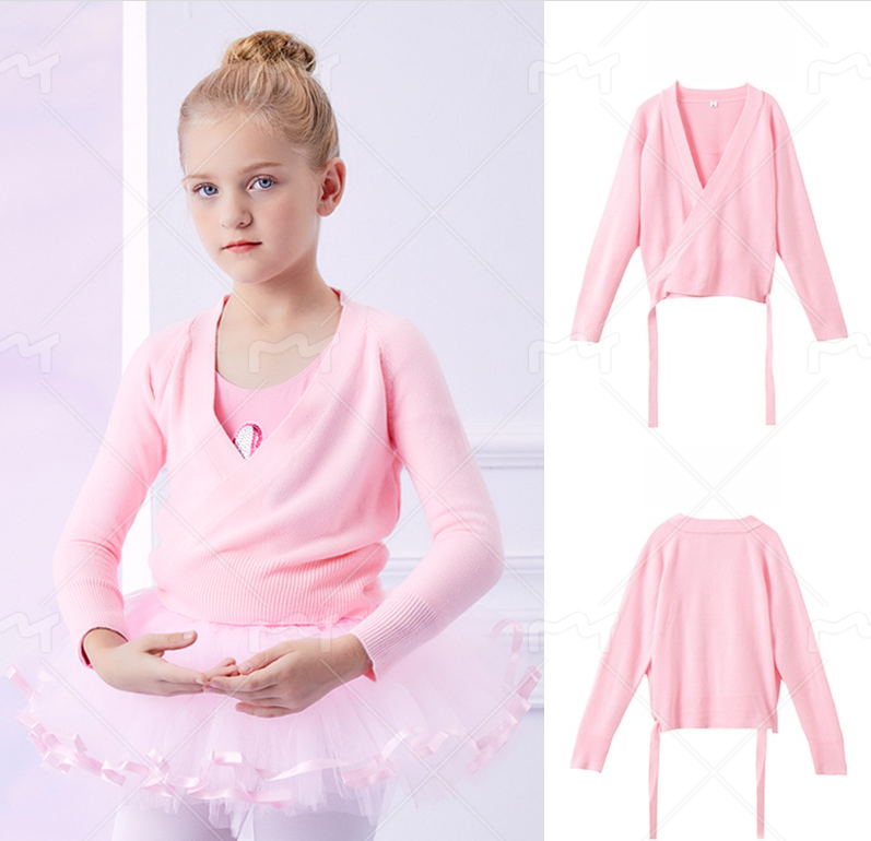 Ballet skirt shawl autumn and winter cardigan fleece long-sleeved training clothes