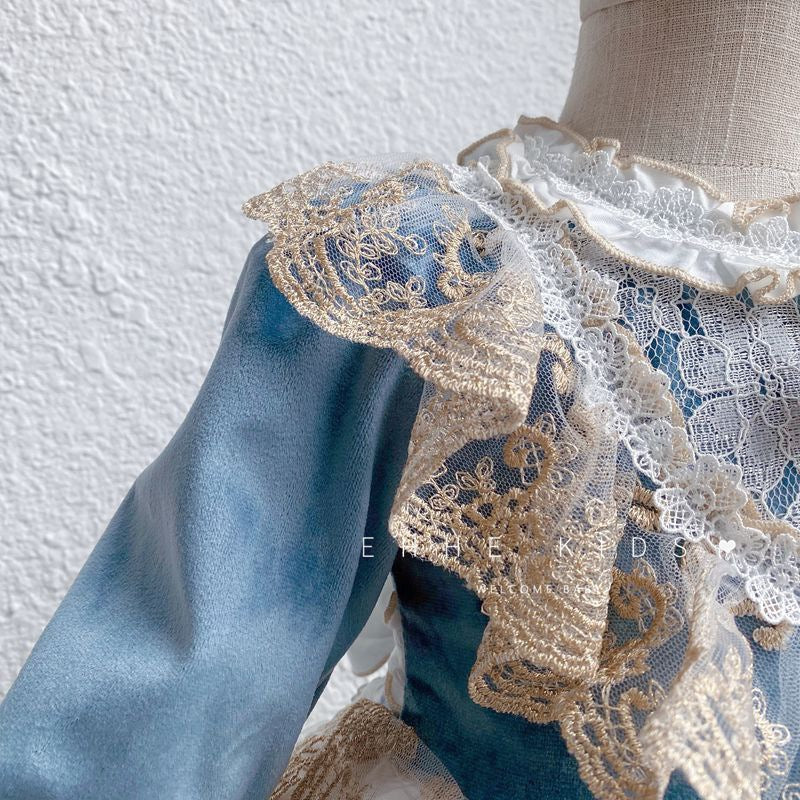 Vintage - Style Lace Princess Dresses for Kids