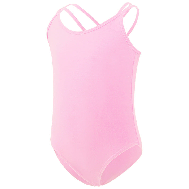 Black Kids' Ballet Leotard with Criss - Cross Back