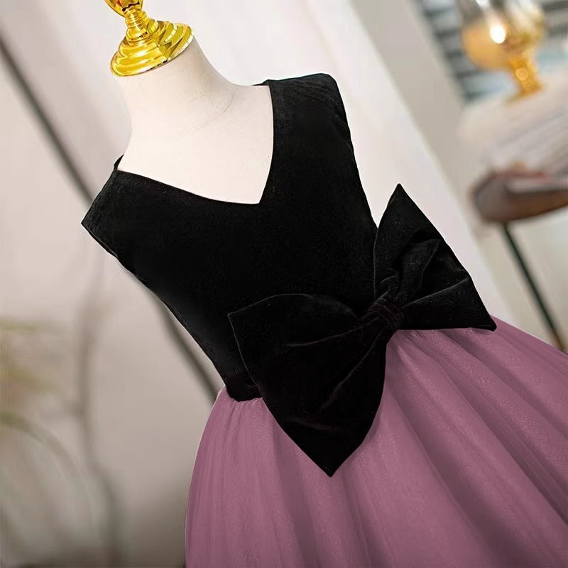 Birthday little girl's runway show competition piano performance costume