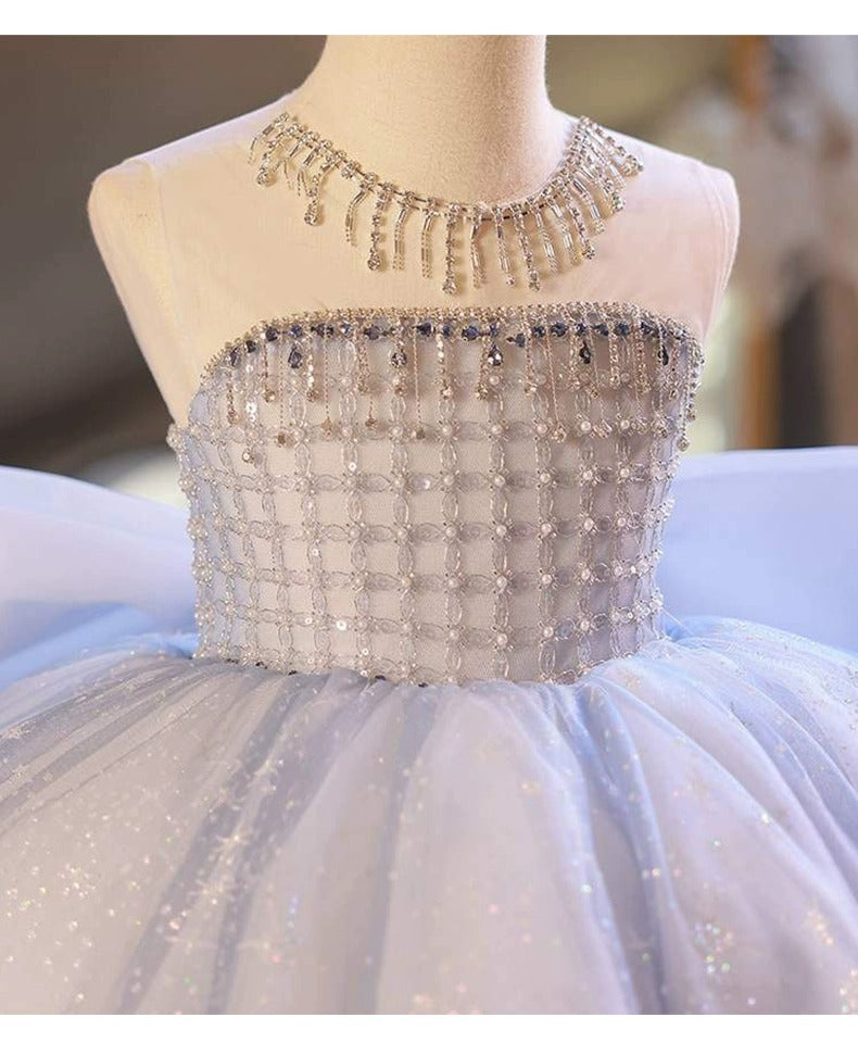 Wedding Train Performance Dress for Piano Recitals