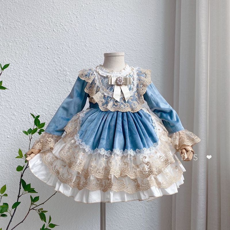 Vintage - Style Lace Princess Dresses for Kids