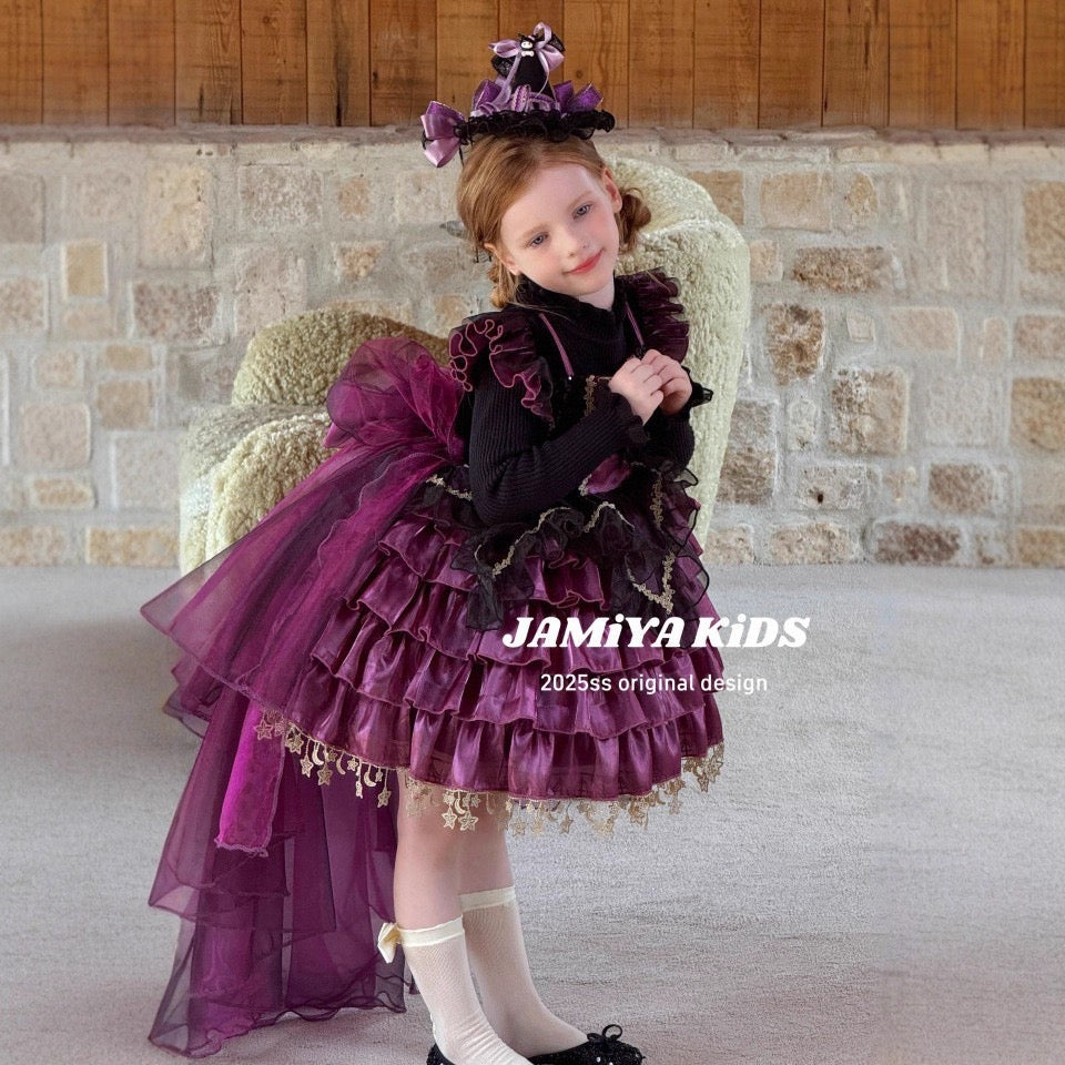 Gothic Purple Ruffled Princess Dress