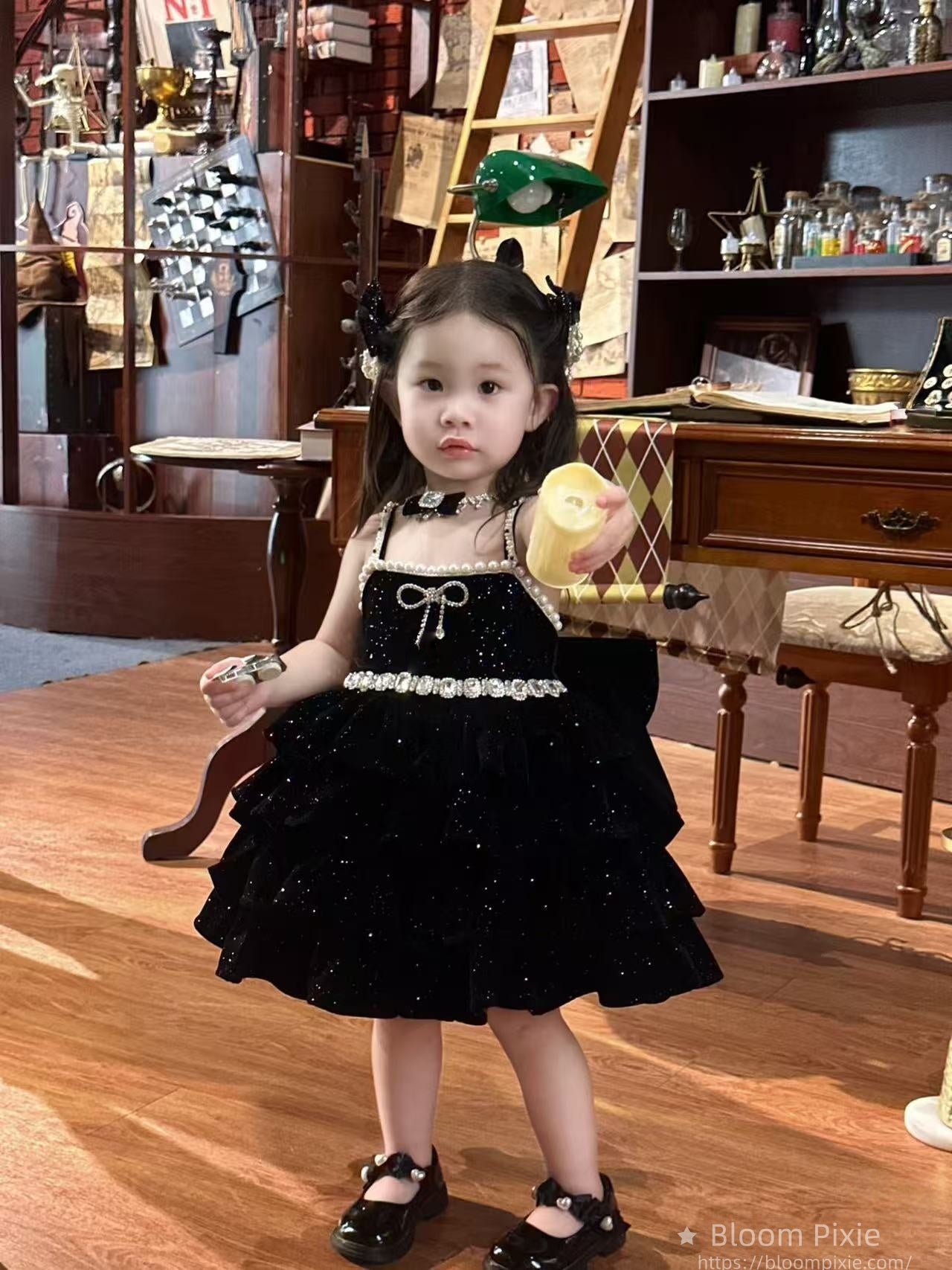 ✨Little Black Sparkle Princess Dress - So Chic!✨