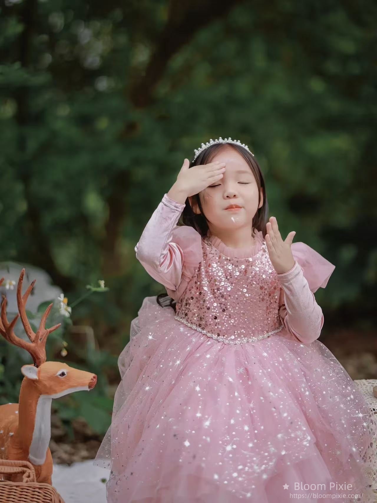 ✨Dreamy Pink Sparkle Princess Dress - Absolute Enchantment!✨