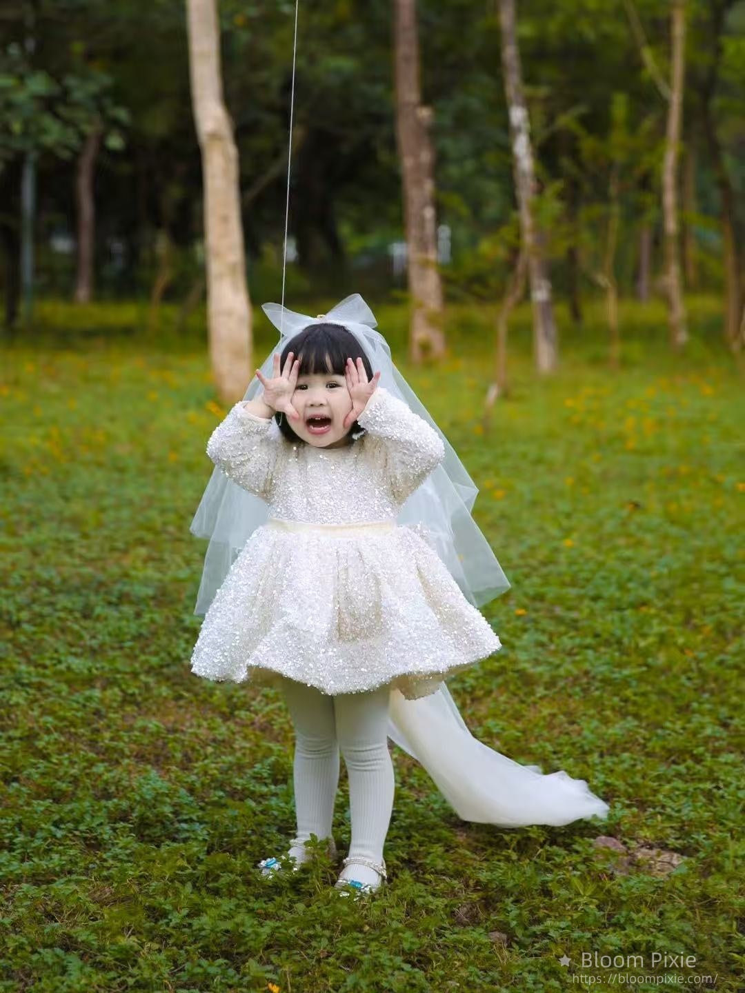 ✨Enchanted Ivory Sequin Fairy Dress - Pure Magic!✨