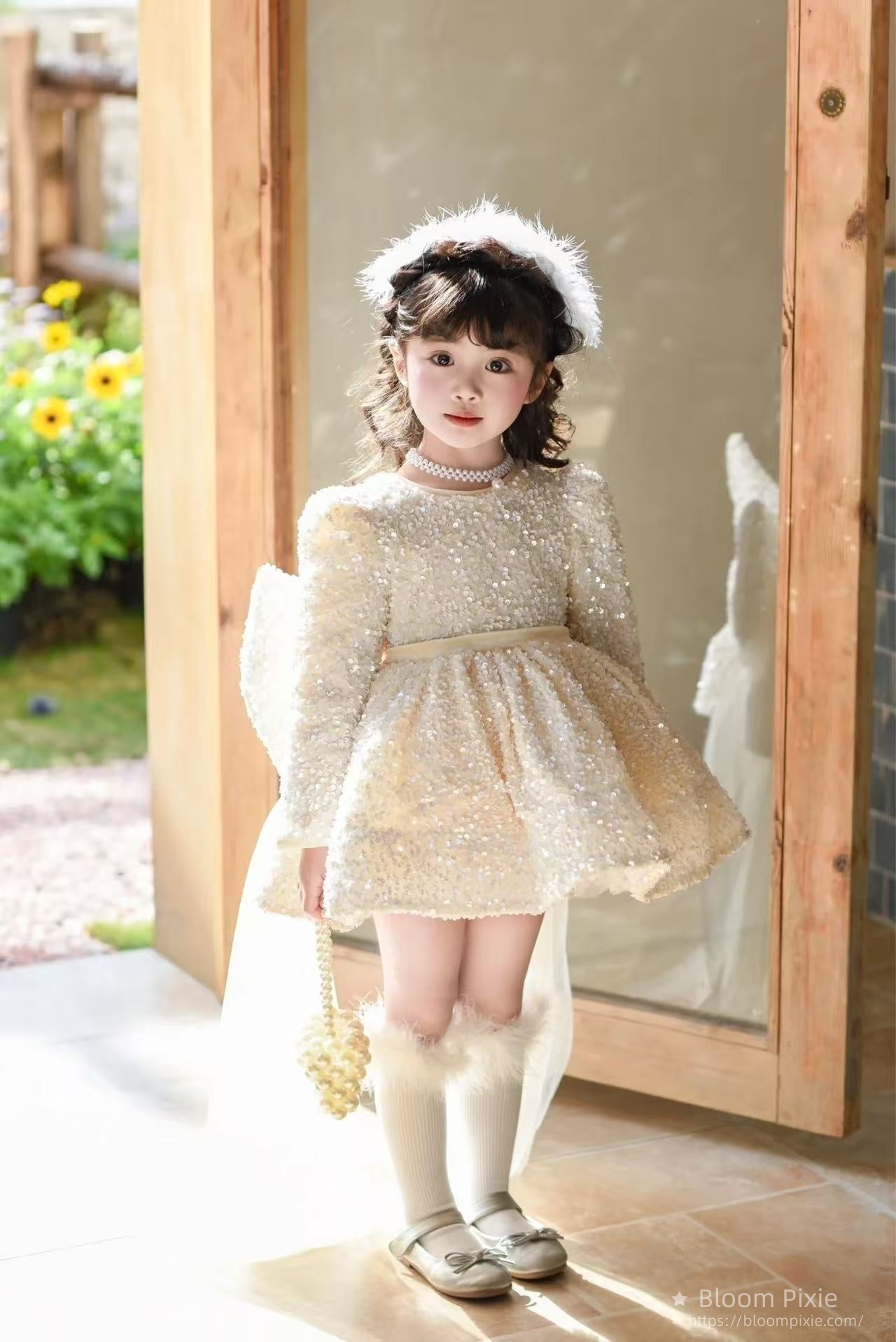✨Enchanted Ivory Sequin Fairy Dress - Pure Magic!✨