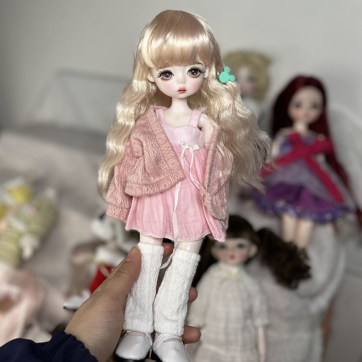 6 points bjd baby clothes 30cm doll change clothes dress doll set