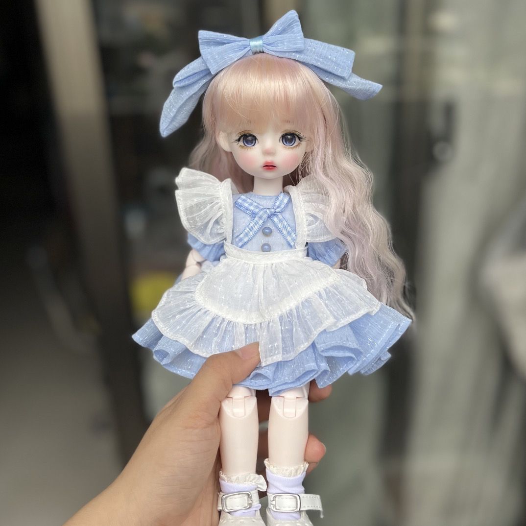 6 points bjd baby clothes 30cm doll change clothes dress doll set
