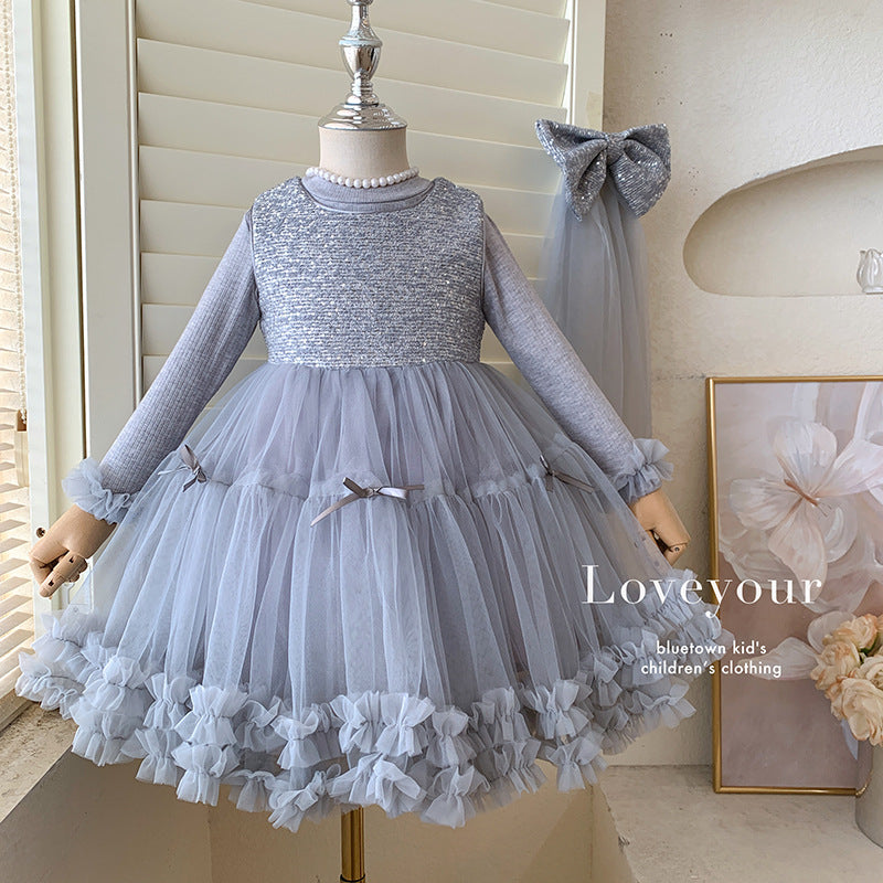 Girls' Princess Long-sleeved Autumn Outfit 2025 New Style