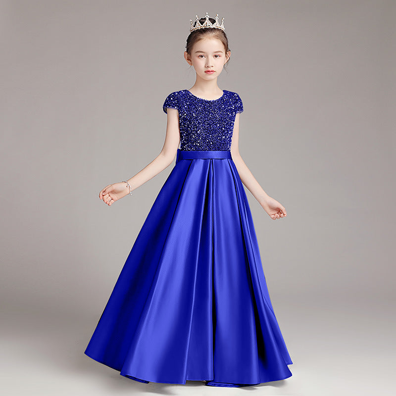 Long Sequin Dress for Piano Performances, Hosting and Catwalk Shows