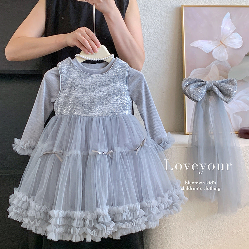 Girls' Princess Long-sleeved Autumn Outfit 2025 New Style