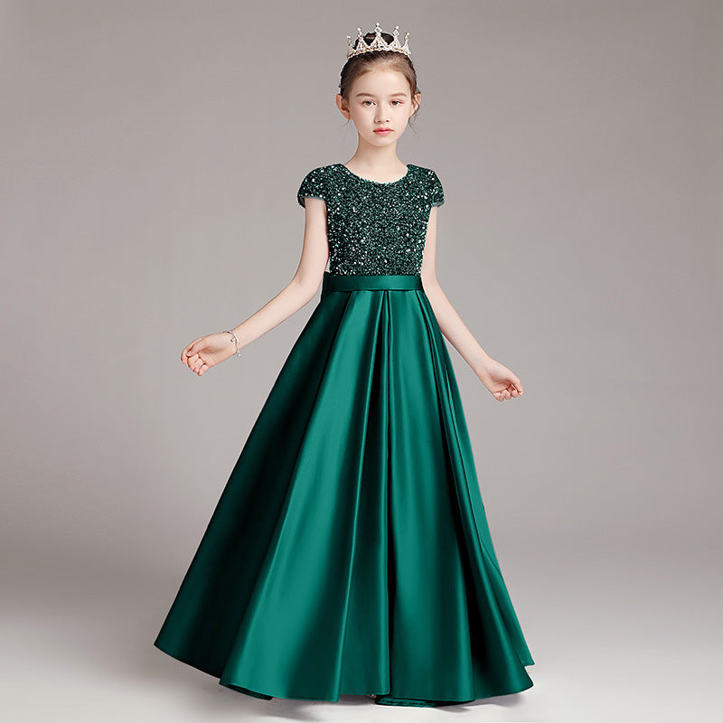 Long Sequin Dress for Piano Performances, Hosting and Catwalk Shows