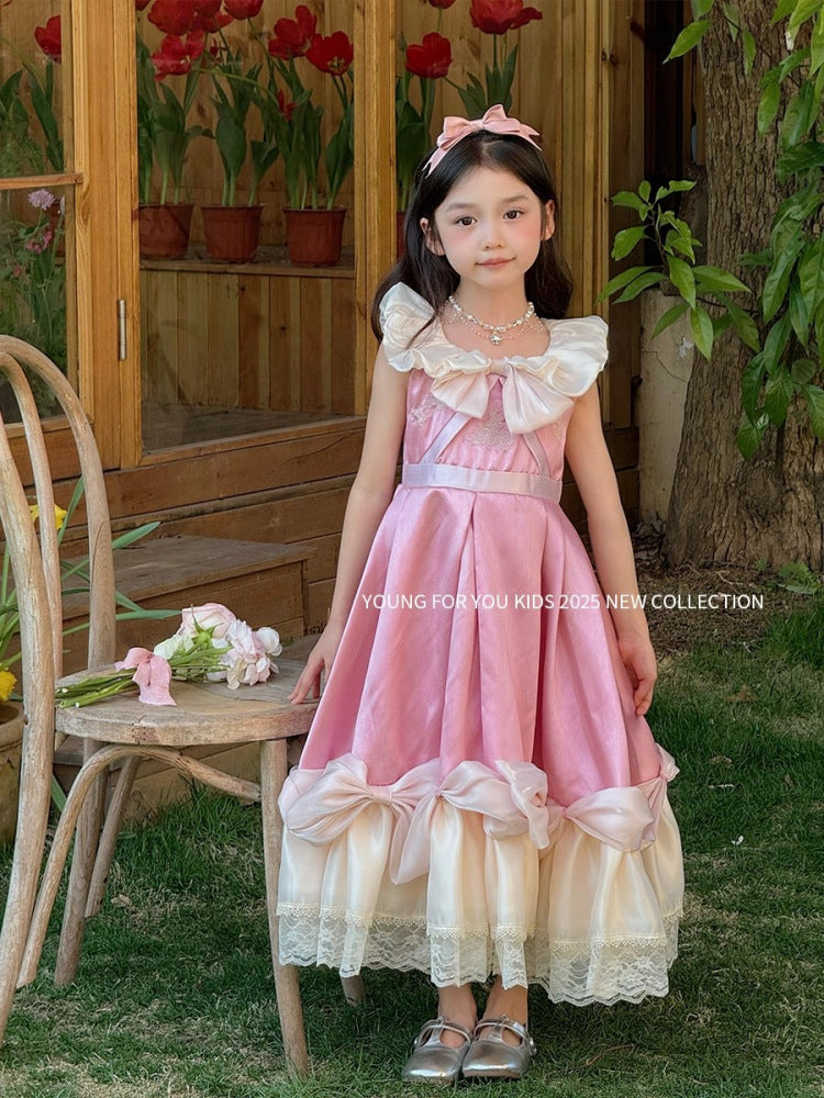 Children's Sleeveless Dress, High-End Formal Wear, Birthday Tutu Dress