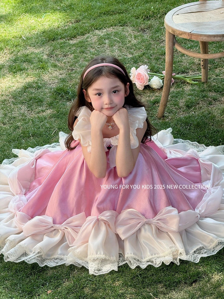 Children's Sleeveless Dress, High-End Formal Wear, Birthday Tutu Dress
