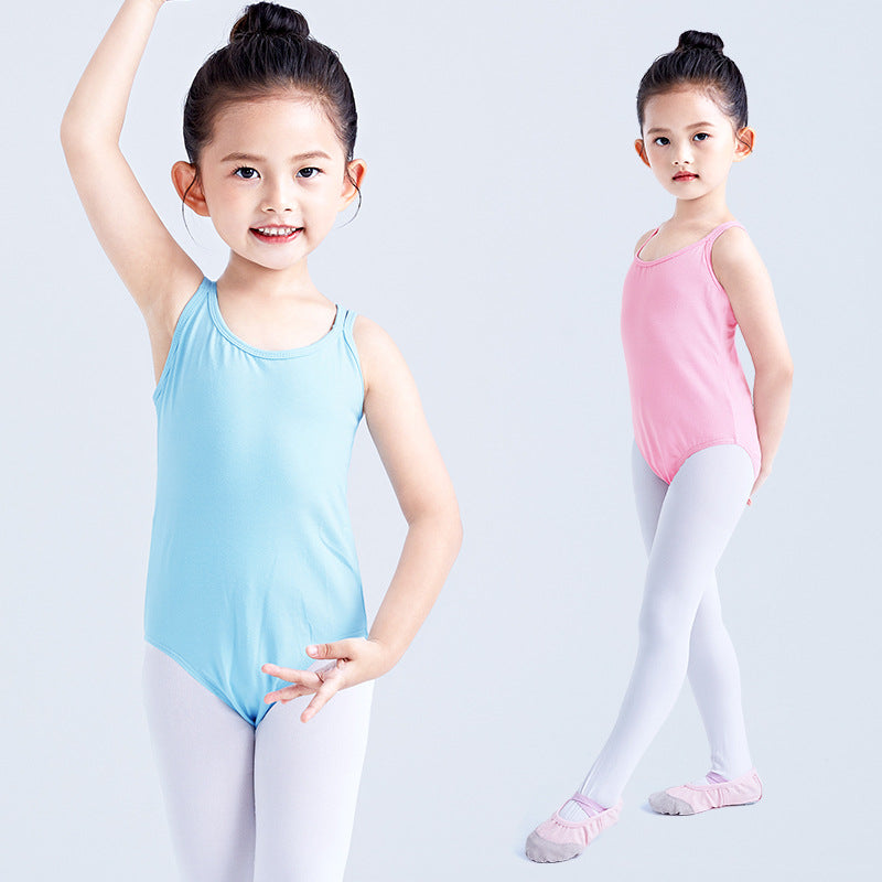 Black Kids' Ballet Leotard with Criss - Cross Back