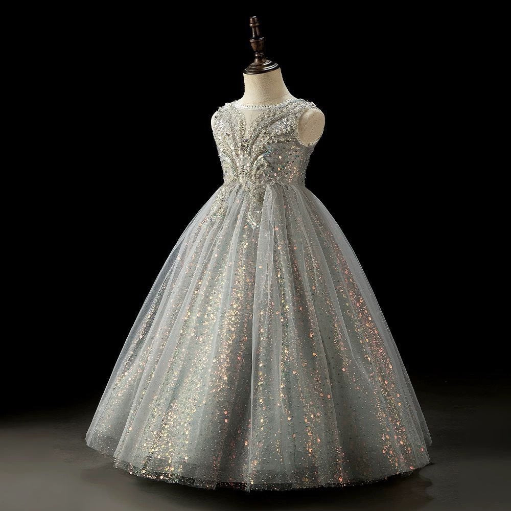 High-End Stylish Runway Princess Dress: Girls' Birthday/Flower Girl/Host Performance Outfit