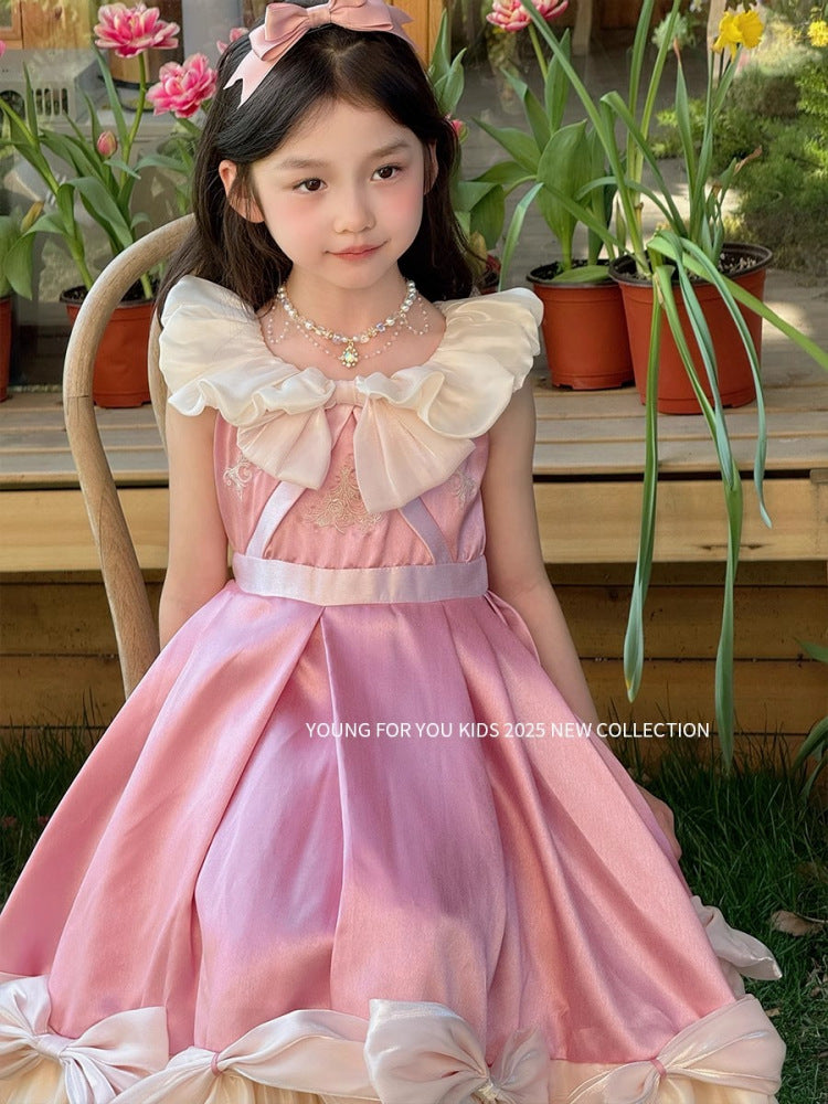 Children's Sleeveless Dress, High-End Formal Wear, Birthday Tutu Dress