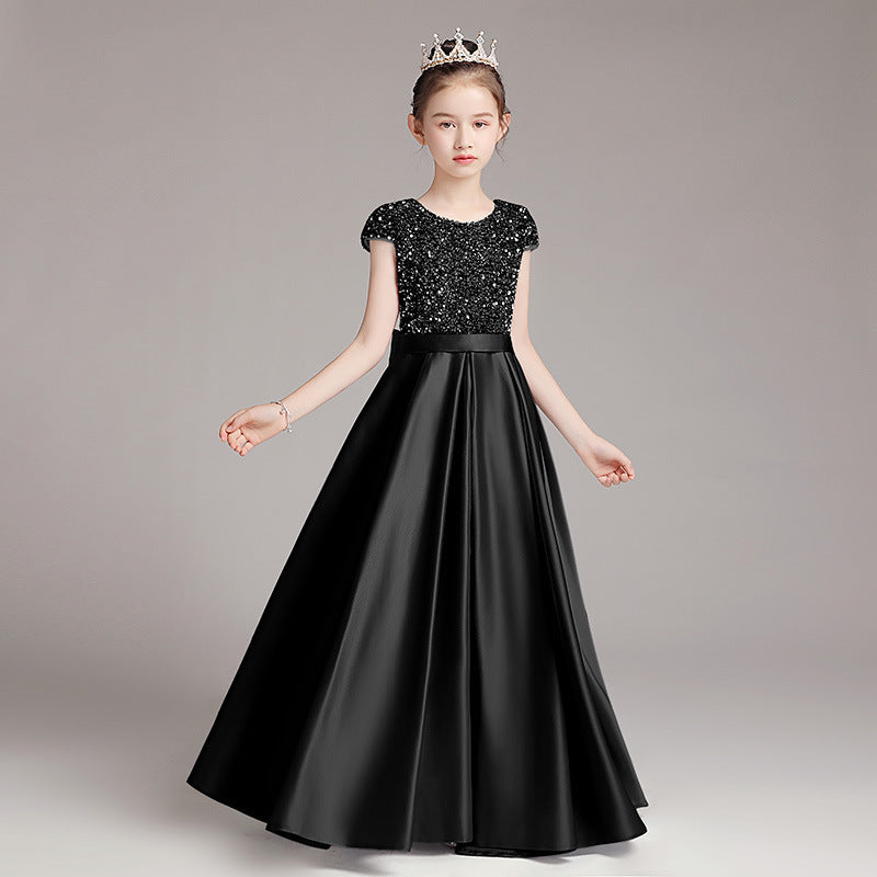 Long Sequin Dress for Piano Performances, Hosting and Catwalk Shows