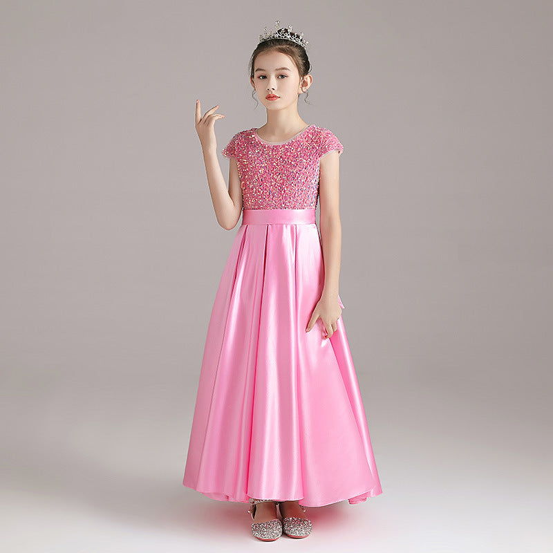 Long Sequin Dress for Piano Performances, Hosting and Catwalk Shows