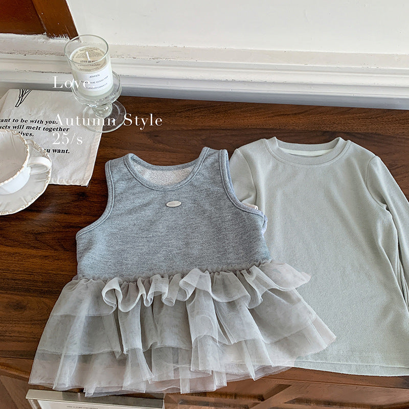 Girls' suit 2025 spring and autumn new foreign style baby girl autumn popular wear children's clothes autumn three-piece set