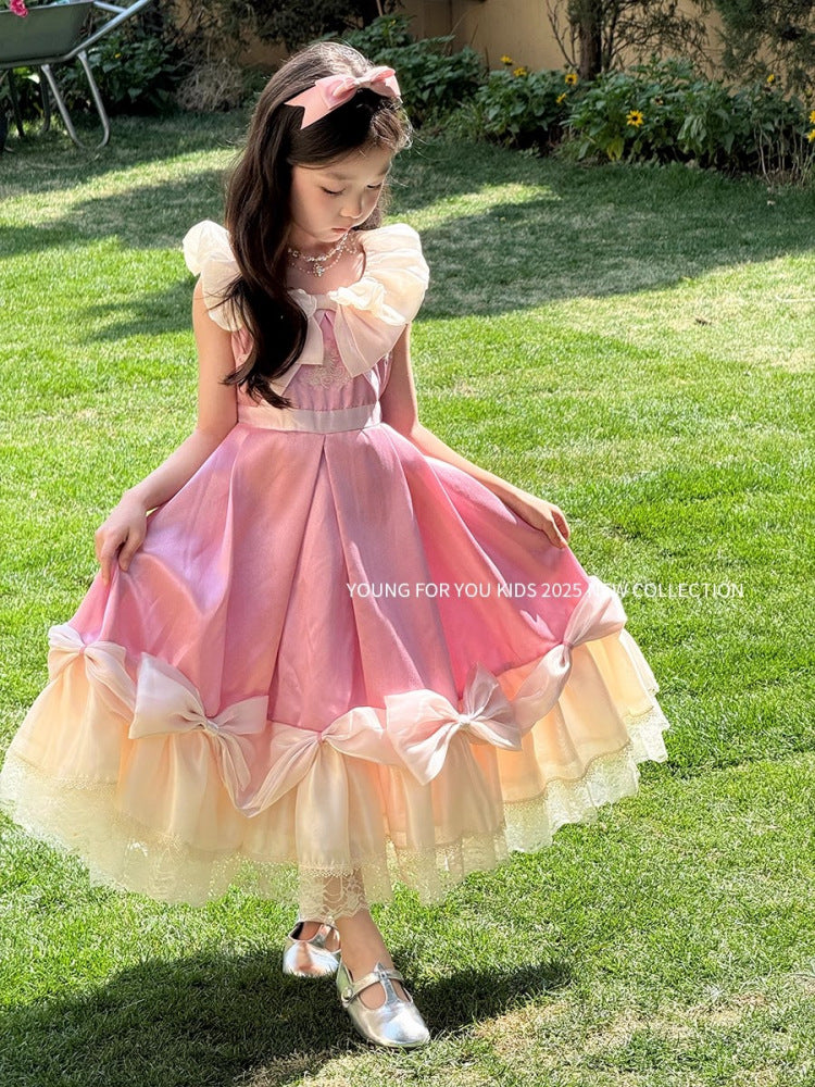 Children's Sleeveless Dress, High-End Formal Wear, Birthday Tutu Dress