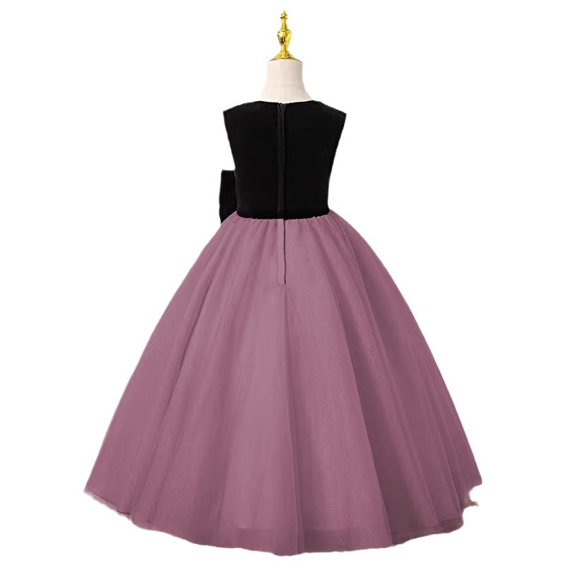 Birthday little girl's runway show competition piano performance costume