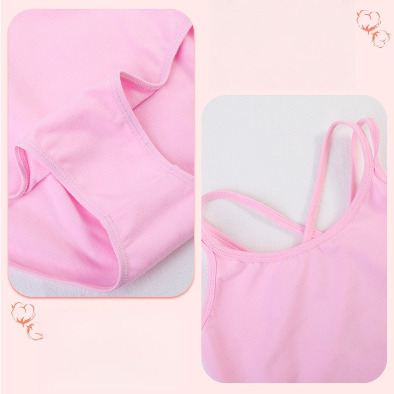 Black Kids' Ballet Leotard with Criss - Cross Back